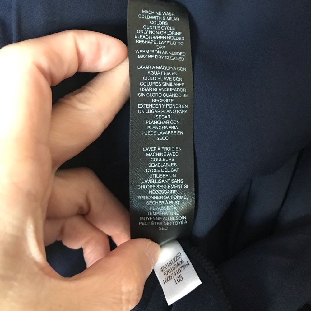 WHBM Navy Color Blouse - Picture 8 of 8
